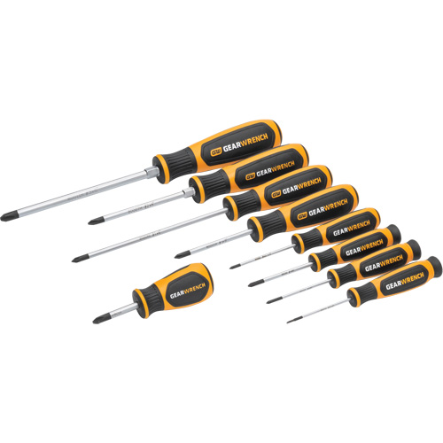 Phillips&reg; Dual Material Screwdriver Set in Foam Storage Tray, 9 Pcs. Par Equipment