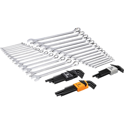 6-Point Combination Wrench and Hex Key Set in Foam Storage Tray Par Equipment