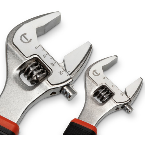 Quick-Fit-Jaw Adjustable Wrench Set, Adjustable, 2 Pieces, Imperial and Metric Par Equipment