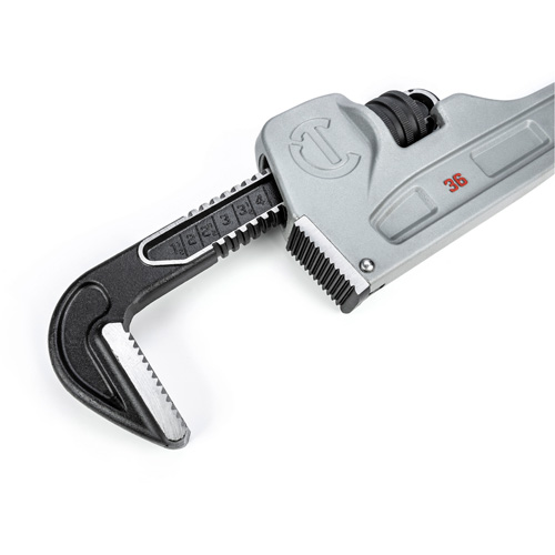Pipe Wrench, 5" Jaw Capacity, 36" Long, Powder Coated Finish, Non-Ergonomic Handle Par Equipment