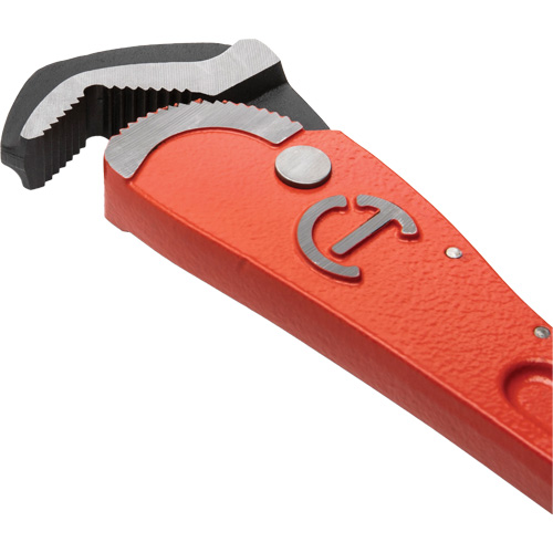 Cl&eacute; pour tuyau acier auto-ajustable, Cap des m&acirc;choires 1-1/2", Longueur 12", Fini Rev&ecirc;tement en poudre, Prise Non-ergonomique Par Equipment