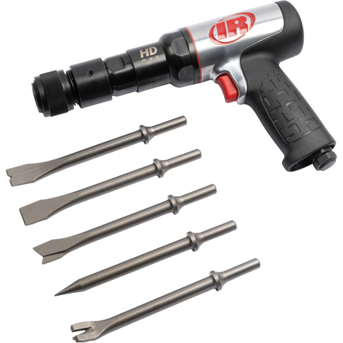 Ensemble de marteau pneumatique avec ciseau 5 mcx, 2,66 pi, cu/min, 1/4" NPT, 2600 coups/min, 3/4" x 3" (19mm x 76mm) Par Equipment