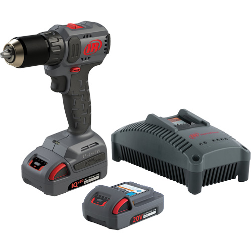 Cordless Compact Drill Driver Kit, Lithium-Ion, 20 V, 1/2" Chuck, 37 ft-lbs Torque Par Equipment