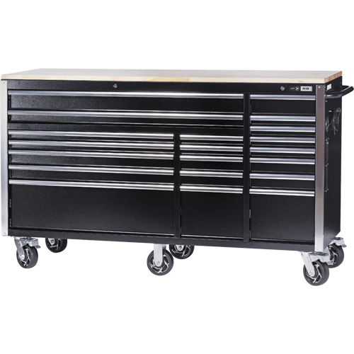 HDRC7220 Armoire mobile de s&eacute;rie HD, 20 tiroirs, 72" la x 24" p x 42-3/10" h, Noir Par Equipment