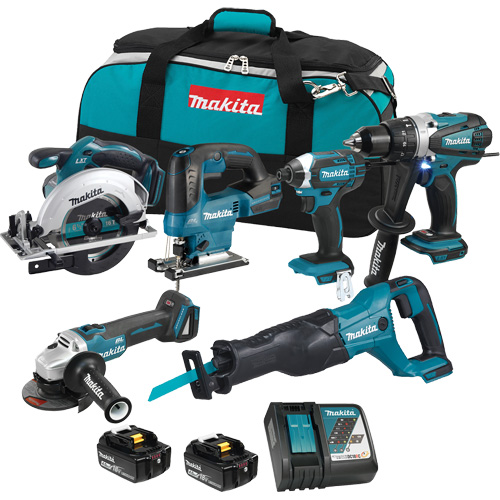 LXT 6-Tool Combo Kit, Lithium-Ion, 18 V Par Equipment