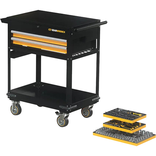 Mechanics Tool Set in Modular Foam Trays with Storage Unit, 194 Pieces Par Equipment