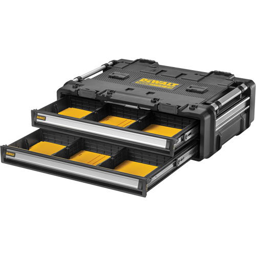 TOUGHSYSTEM&reg; 2.0 DXL 2 Drawers Unit, 30" x 21-13/20" x 10", Black/Yellow Par Equipment