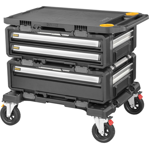 Poste de travail modulaire 4-en-1 TOUGHSYSTEM 2.0 DXL, 34" x 25-4/5" x 30", Noir/Jaune Par Equipment