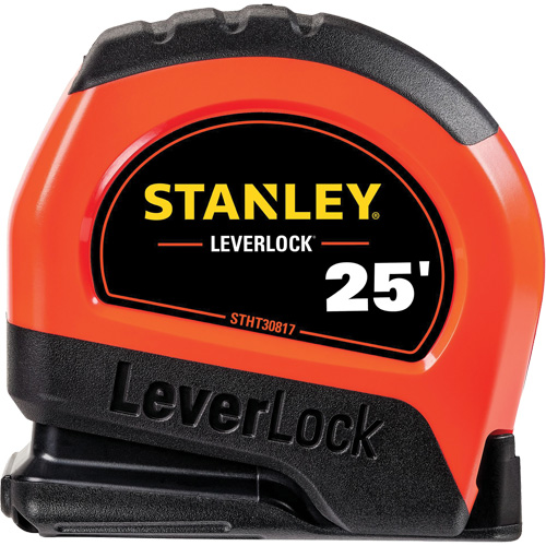 High-Visibility LEVERLOCK&reg; Tape Measure, 25', Imperial Graduations Par Equipment
