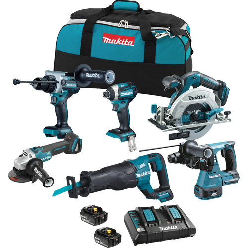 Ensemble 6 outils &agrave; moteur sans balai LXT, Lithium-ion, 18 V Par Equipment