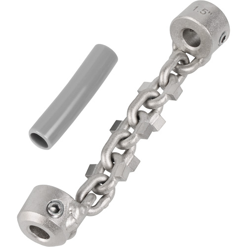 Chaîne de nettoyage de tuyaux de 1-1/4" - 1-1/2" pour c&acirc;ble de serpent &agrave; chaîne de 1/4" Par Equipment