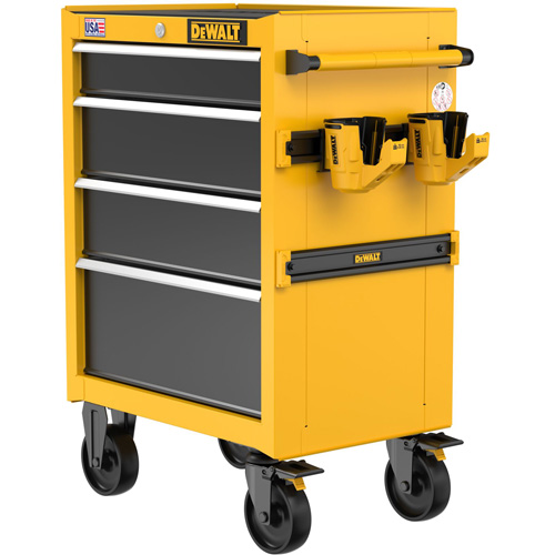 Heavy-Duty Rolling Tool Chest, 4 Drawers, 26" W x Yellow Par Equipment
