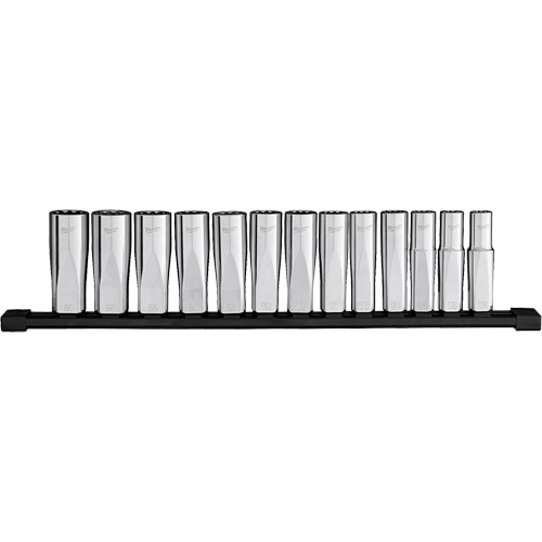Jeu de douilles &agrave; puits profondes m&eacute;triques &agrave; 12 pans, 13 Mcx, Prise de 1/2", Profond Par Equipment