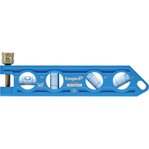 TRUE BLUE&reg; Die Cast Torpedo Level, 6" L, Aluminum, 4 Vials Par Equipment