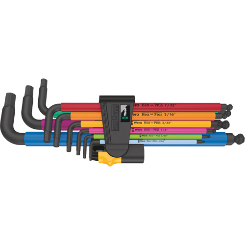 Jeu de cl&eacute;s m&acirc;les 950/9 Hex-Plus multicolore, 9 mcx, Imp&eacute;rial Par Equipment