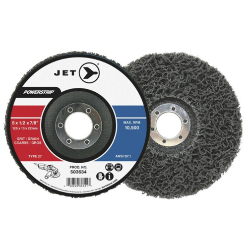 POWERSTRIP XCL T27 Surface Preparation Depressed Centre Wheel, 5" Dia., Coarse Grit Par Equipment