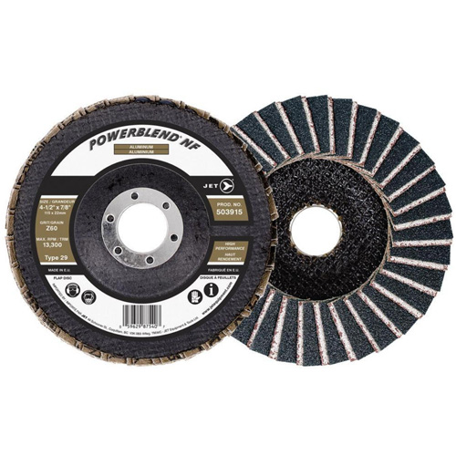 Disque &agrave; lamelles POWERBLEND NF, 4-1/2" x 7/8", Type 29, Grain Z60, Alumine de zirconium Par Equipment
