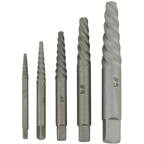 JSSE-5S Spiral-Type Screw Extractor Set, Alloy Steel Par Equipment