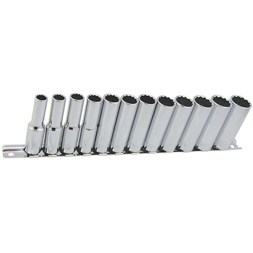 SS3812DM-12 12-Point Metric Socket Set, 12 Pcs, 3/8" Drive Size, Deep Par Equipment