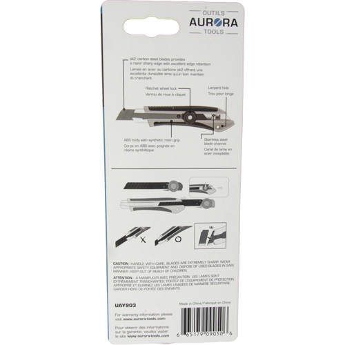 18mm Professional Knife, Stainless Steel, Heavy-Duty, Rubber Handle Par Equipment