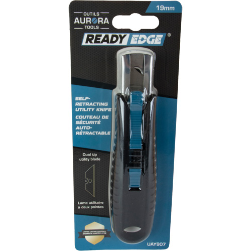 Standard-Duty Retractable Safety Knife, Stainless Steel, Rubber Handle Par Equipment