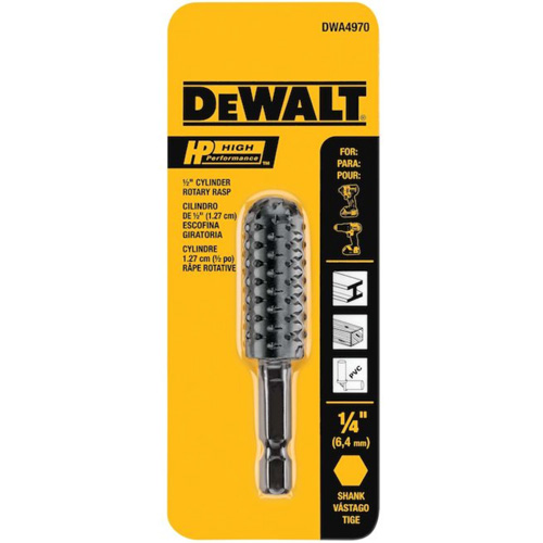 High Performance 1/2" Cylinder Rotary Rasp with 1/4" Hex Shank Par Equipment