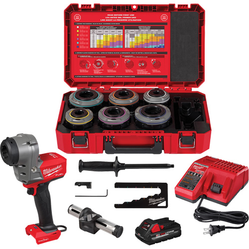 Trousse d&eacute;nudeur de c&acirc;bles pour conducteurs isol&eacute;s M18 FUEL avec bagues r&eacute;glables Par Equipment