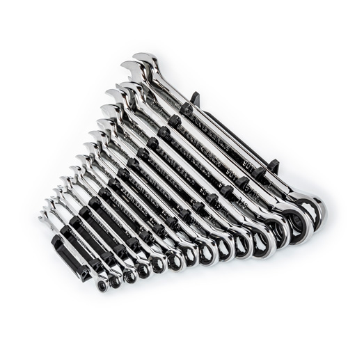 90-Tooth 12 Point SAE Wrench Set, Ratcheting Combination, 14 Pieces, Imperial Par Equipment
