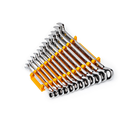 90-Tooth 12 Point Wrench Set, Ratcheting Combination, 12 Pieces, Metric Par Equipment