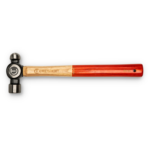Ball Pein Hammer, 24 oz. Head Weight, Polished Face, Wood Handle Par Equipment