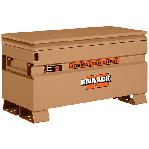 Model 42 Jobsite Chest with Padlock, 42" x 19" x 23-3/8", Steel, Tan Par Equipment