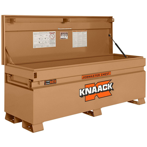 Model 2472 Jobsite Chest with Padlock, 72" x 24" x 28-1/4", Steel, Tan Par Equipment
