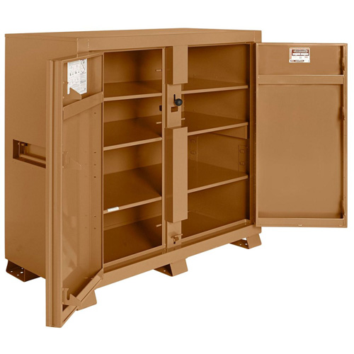 Armoire de chantier mod&egrave;le 139 avec cadenas, Acier, 59,4 pi³, Havane Par Equipment