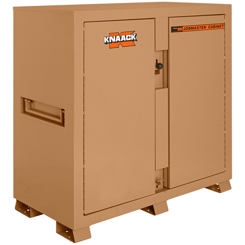 Model 99 Jobsite Cabinet with Double Doors & 2 Padlocks, Steel, 59.4 Cubic Feet, Tan Par Equipment