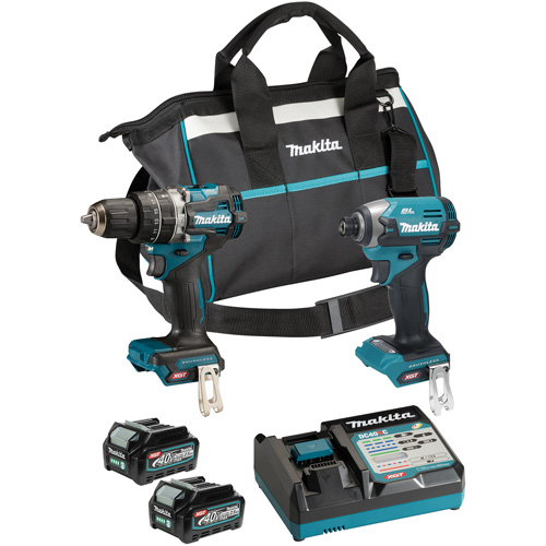 40Vmax XGT Brushless Cordless Impact Driver & Hammer Drill/Driver Tool Kit, Lithium-Ion, 40 V Par Equipment