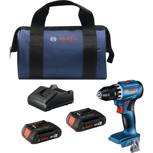 Trousse perceuse-visseuse compacte sans balais, Lithium-ion, 18 V, Mandrin 1/2", Couple 400 lb-po Par Equipment