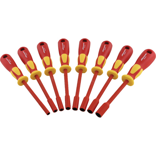 Metric Insulated Nut Driver Set, 1000 V, 8 Pcs Par Equipment