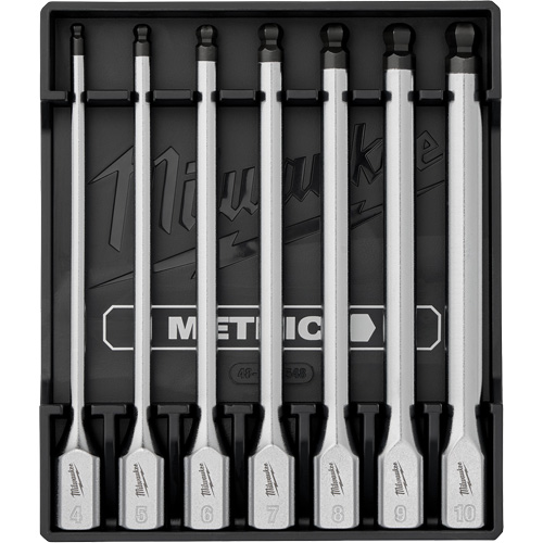 Long Metric Bit Socket Set, Hex Ball, 3/8" Drive, 7 Pcs Par Equipment