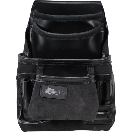 Sac robuste Phantom pour clous et outils, Cuir, 10 pochettes, Noir Par Equipment