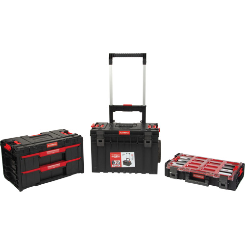 Ensemble de d&eacute;part roulant de coffres &agrave; outils Arx de 3 morceaux, 25-1/5" x 19" x 42-2/5", Noir Par Equipment