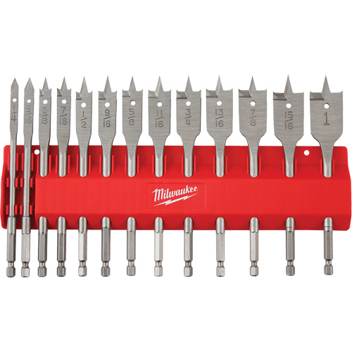 Ensemble de m&egrave;ches plates, 13 morceaux, Acier &agrave; haute teneur en carbone Par Equipment