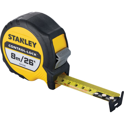 CONTROL-LOCK Tape Measure, 25 mm x 26'/8 m, Imperial & Metric Graduations Par Equipment
