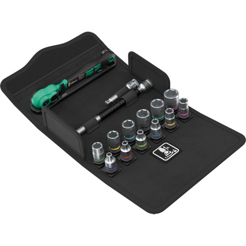 Jeu de cl&eacute; &agrave; cliquet SA 13 Zyklop Comfort avec levier dinversion, 15 Mcx, Prise de 1/4" Par Equipment