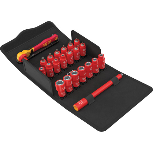Jeu de cl&eacute; &agrave; cliquet SA VDE 1 Zyklop isolant avec levier dinversion Par Equipment