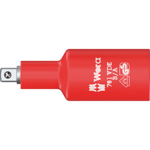 Adaptateur isol&eacute; VDE B/A, Prise 3/8", Douille 1/4", 2,59" lo, Sph&eacute;rique Par Equipment