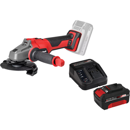 Meuleuse dangle professionnelle sans fil avec batterie 4 Ah PXC et ensemble chargeur de d&eacute;part, Roue de 5", 18 V Par Equipment
