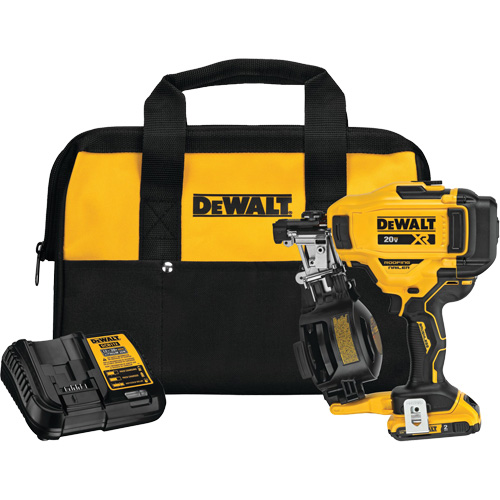 15° Cordless Coil Roofing Nailer Kit, 20 V, Lithium-Ion Par Equipment