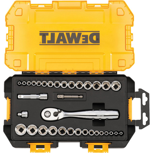 1/4" & 3/8" Drive Socket Set, 34 Pcs Par Equipment