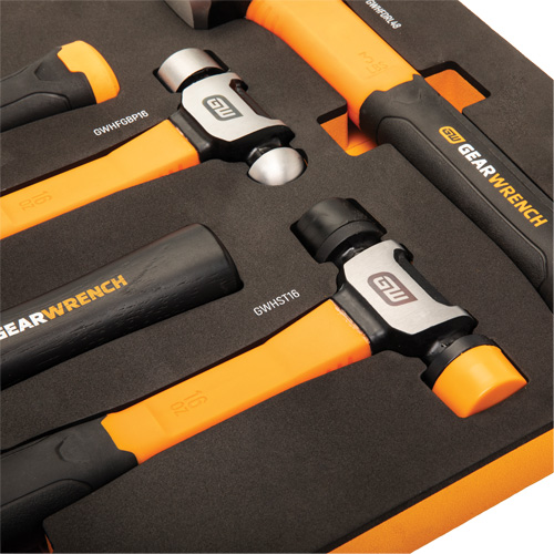 Mixed Hammer Set in Foam Storage Tray, 5 Pieces Par Equipment
