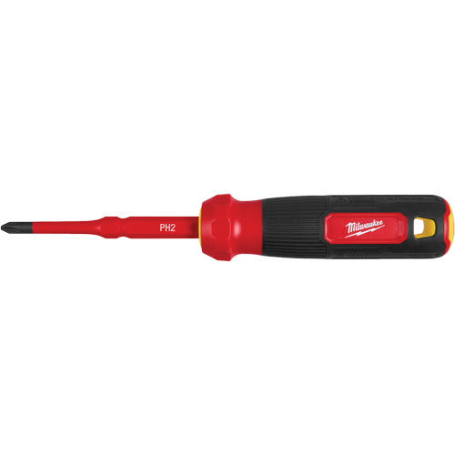 2-in-1 1000V Insulated Flip Shank Multi-Bit Screwdriver, 8-4/5" L, Cushion Grip Handle Par Equipment